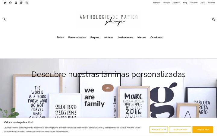 Screenshot di anthologiedepapier.es