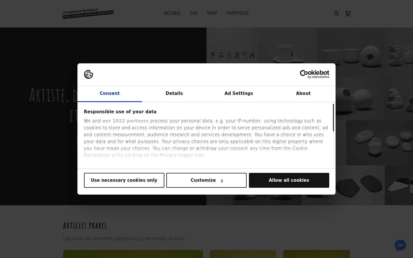 Snímka obrazovky banera súhlasu zobrazeného pred akoukoľvek interakciou
