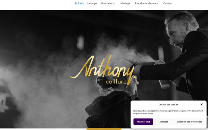 Screenshot of anthony-coiffure.fr