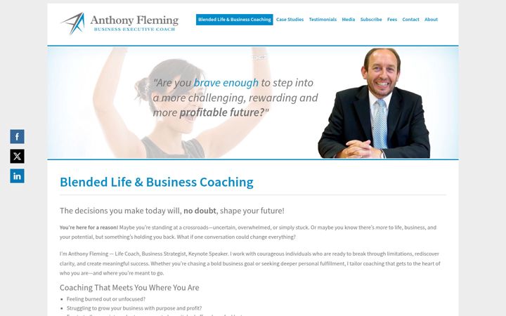 Snímek obrazovky anthony-fleming.com