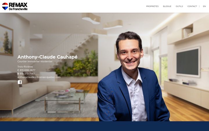 Screenshot of anthonyclaudecauhape.com