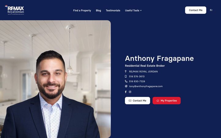 Screenshot of anthonyfragapane.com