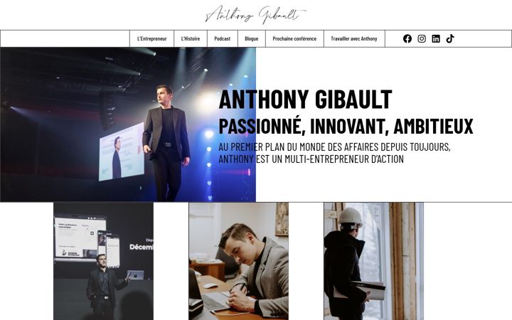 Screenshot of anthonygibault.com