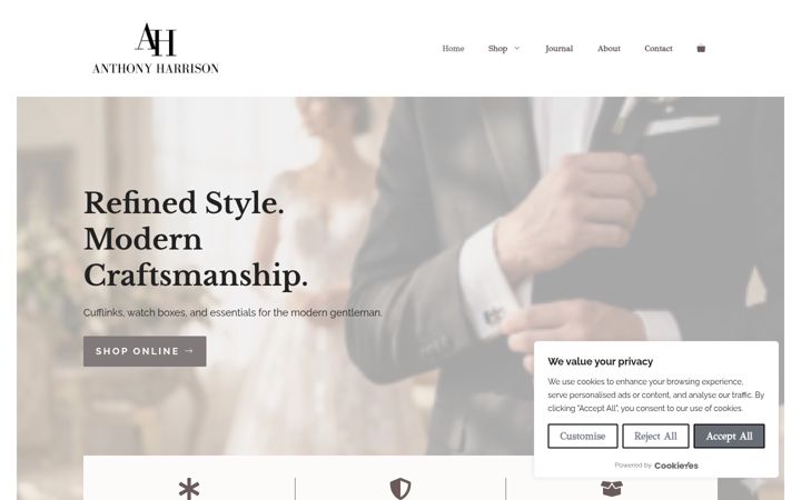 Screenshot van anthonyharrisonltd.com