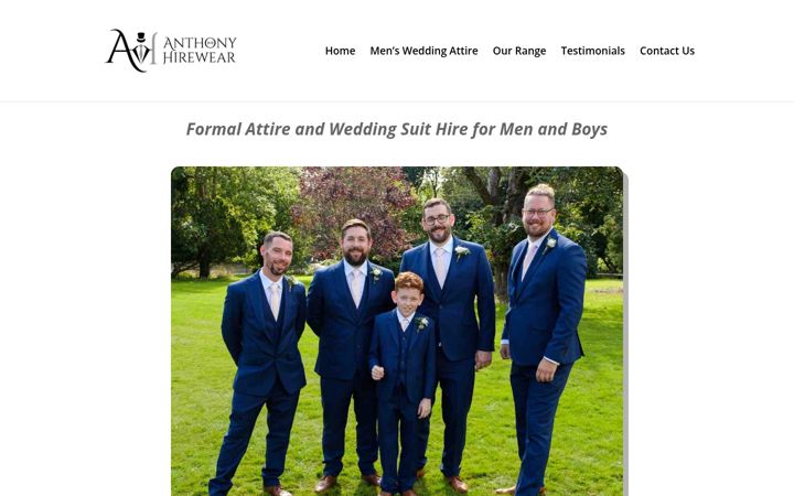 Screenshot of anthonyhirewear.com