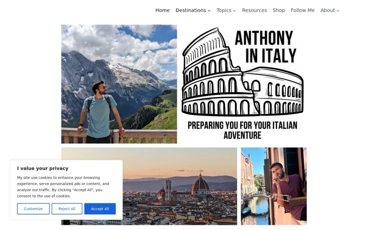 Screenshot van anthonyinitaly.com