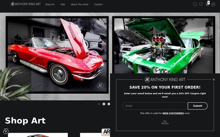 Screenshot of anthonyking.art