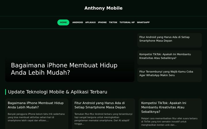 Screenshot of anthonymobile.com