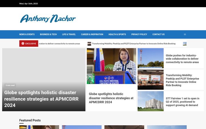 Screenshot of anthonynachor.com