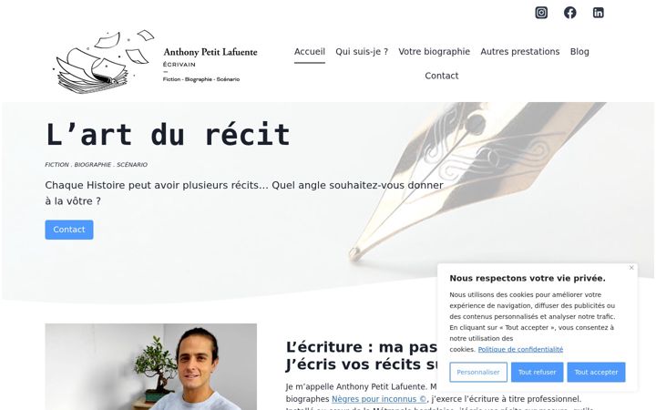 Screenshot of anthonypetitlafuente.com