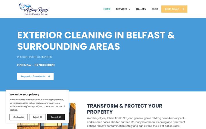 Screenshot of anthonyrussellecs.co.uk