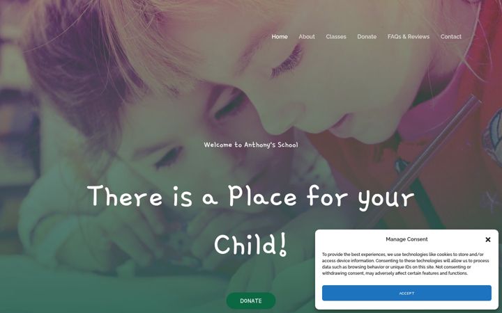 Screenshot van anthonysschool.com