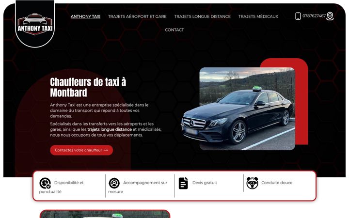 Screenshot of anthonytaxi.fr