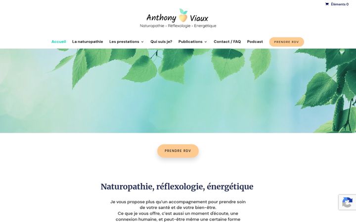 Ekraanipilt saidist anthonyviaux.fr