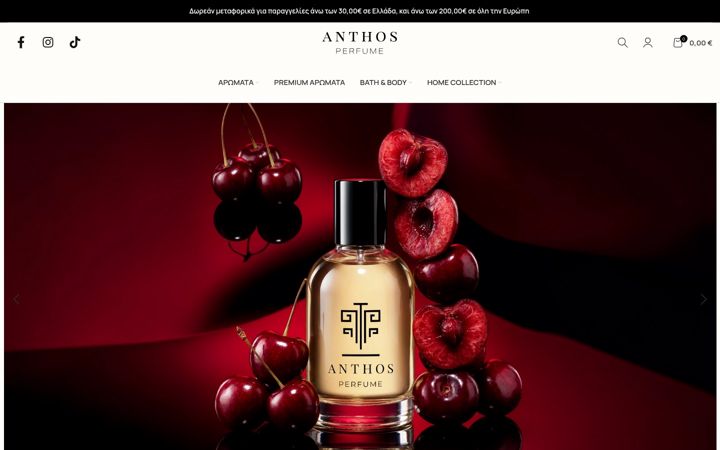 Screenshot of anthosperfume.gr