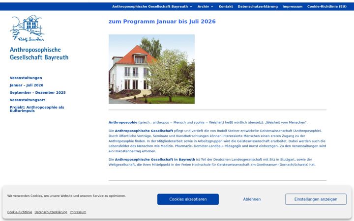 Screenshot of anthroposophie-bayreuth.de
