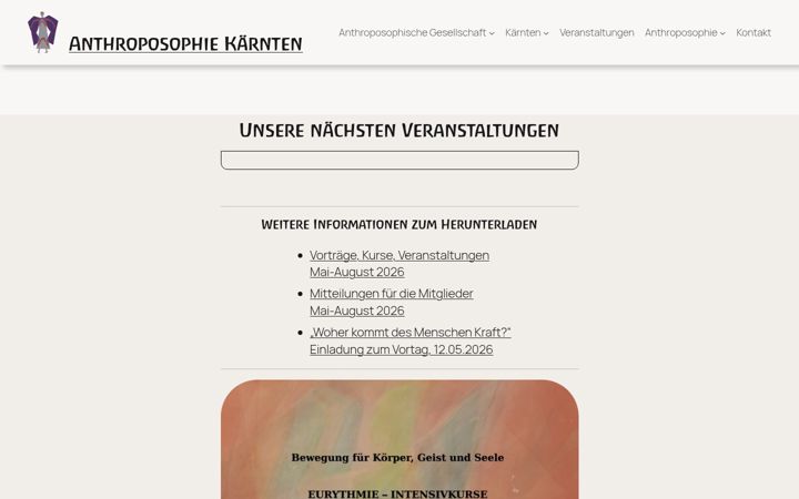 Skärmbild av anthroposophie-kaernten.at