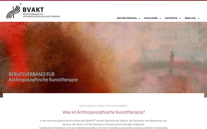 Skärmbild av anthroposophische-kunsttherapie.de