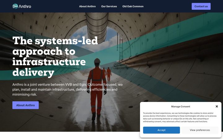 Screenshot of anthrosolutions.co.uk