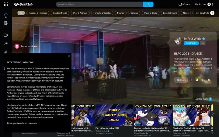 Screenshot of anthrotube.com