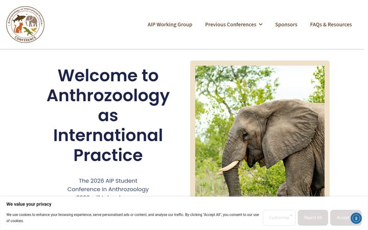 Screenshot του anthrozoologyconference.com