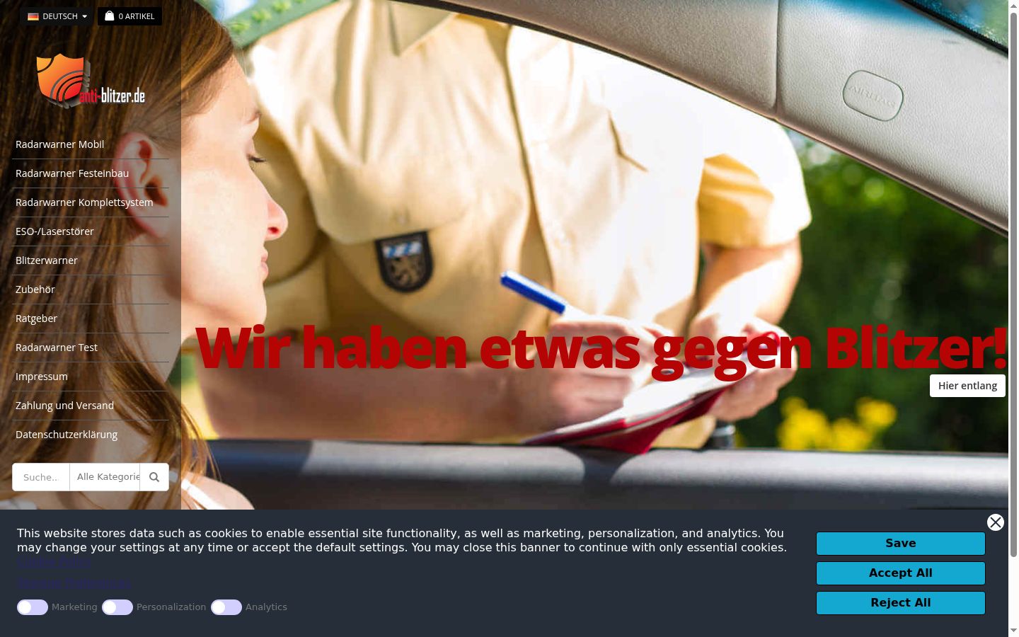 Sutikimo reklamjuostės, rodytos prieš bet kokią sąveiką, ekrano kopija