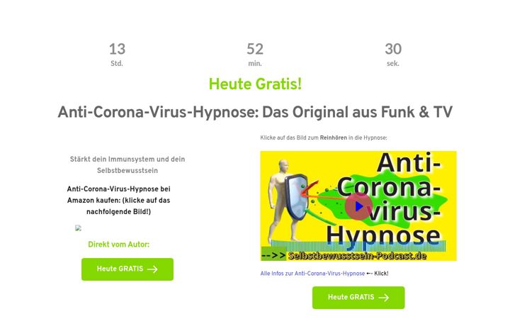 Screenshot von anti-corona-virus-hypnose.de