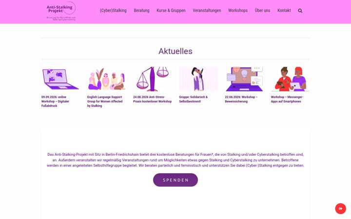 Captură de ecran a anti-stalking-projekt.de
