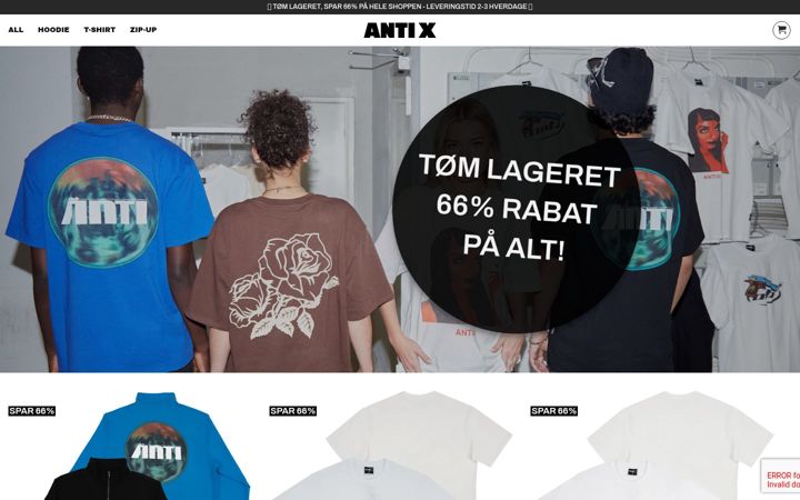 Screenshot of anti-x.dk