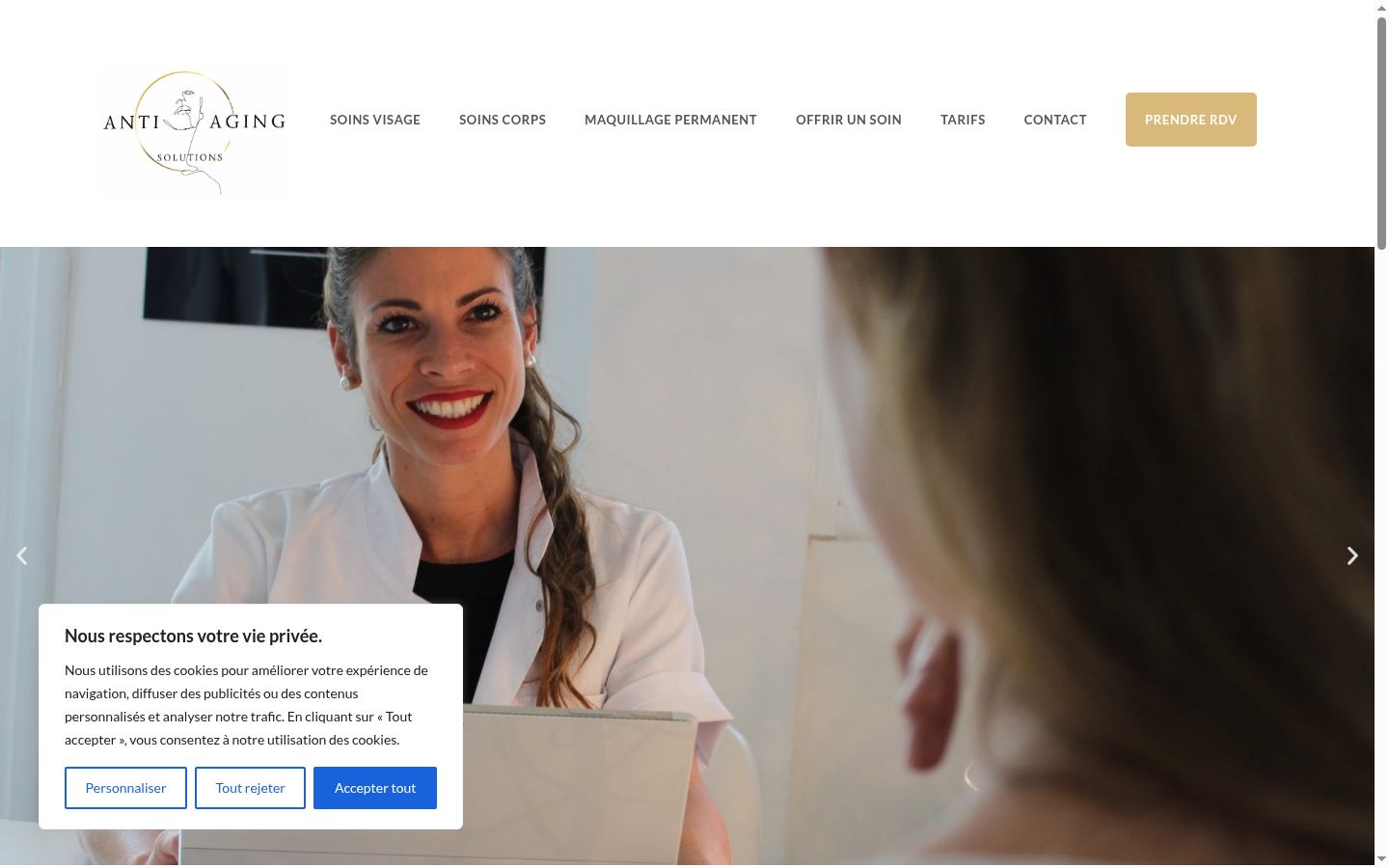 Sutikimo reklamjuostės, rodytos prieš bet kokią sąveiką, ekrano kopija