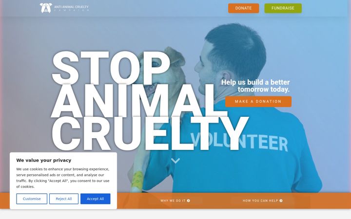 Ekrānuzņēmums no antianimalcrueltycampaign.org