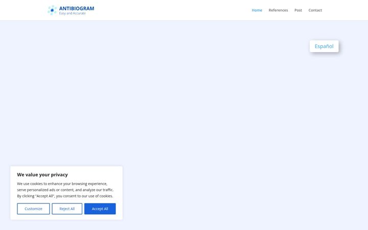 Ekrānuzņēmums no antibiogram.co