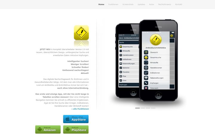 Screenshot of antibiotika-app.eu
