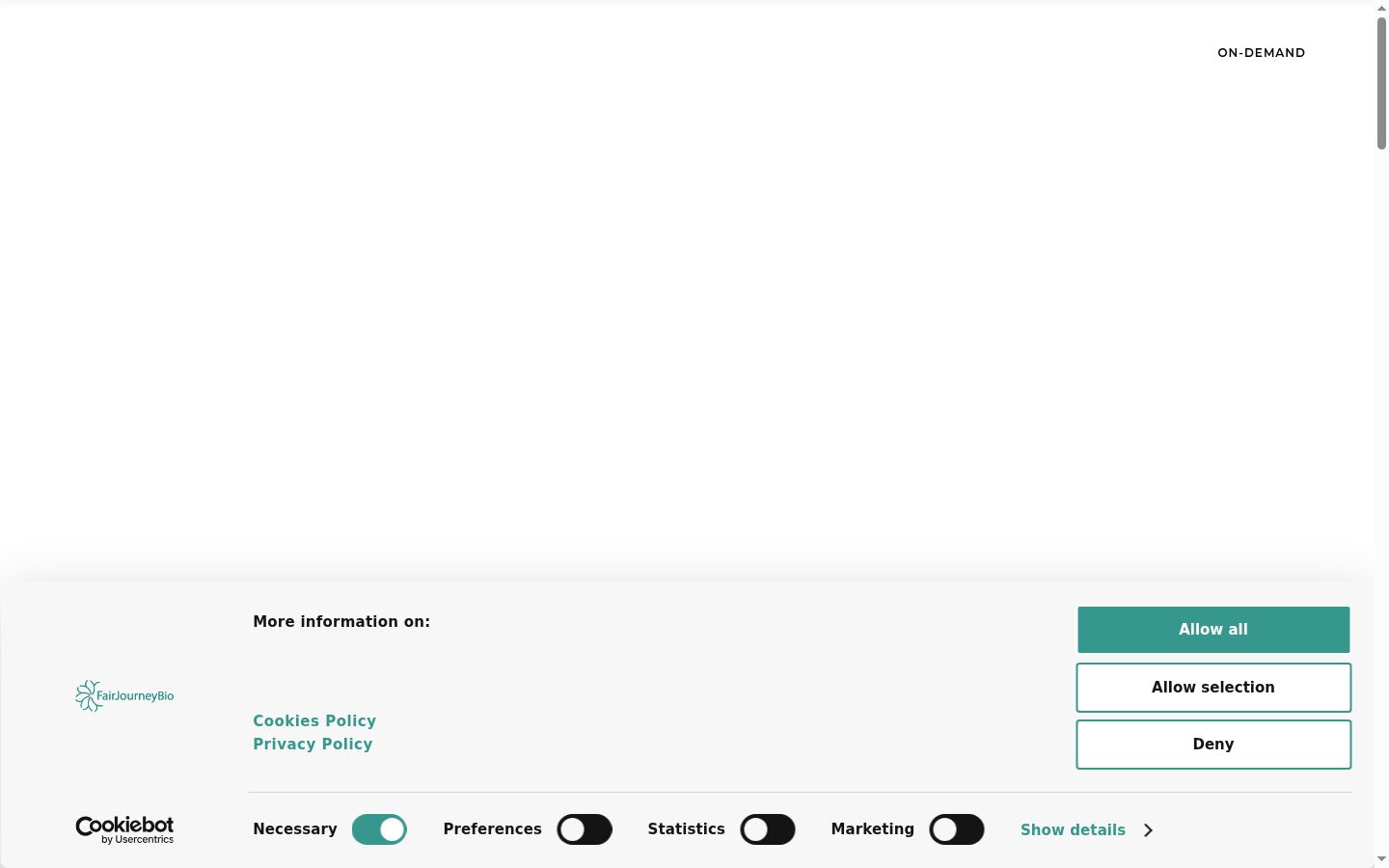 Screenshot des Einwilligungsbanners vor jeglicher Interaktion