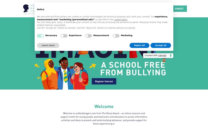 Screenshot di antibullyingpro.com