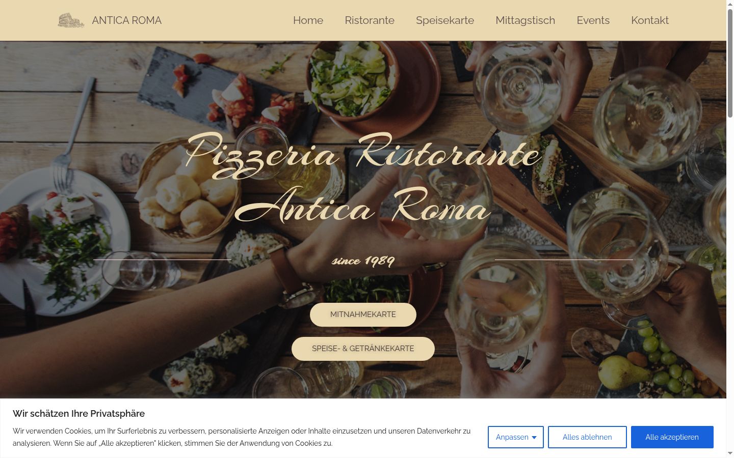 Екранна снимка на банера за съгласие, показан преди каквото и да е взаимодействие