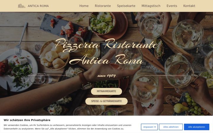 Screenshot of antica-roma-geislingen.de