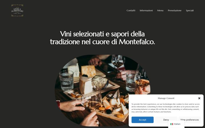 Screenshot of anticaalimentari.it