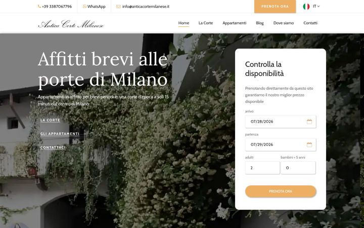 Screenshot of anticacortemilanese.it