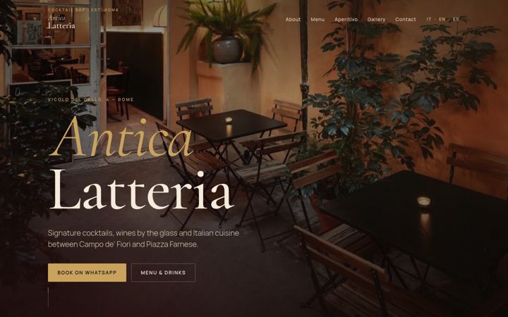 Screenshot of anticalatteriaroma.it