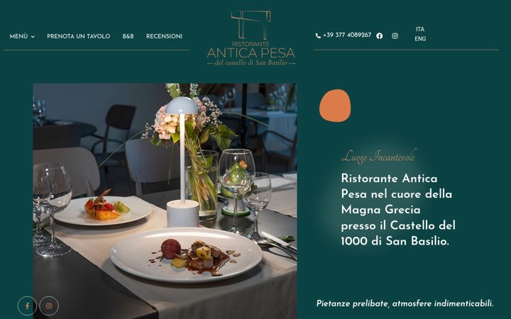 Screenshot of anticapesaristorante.it