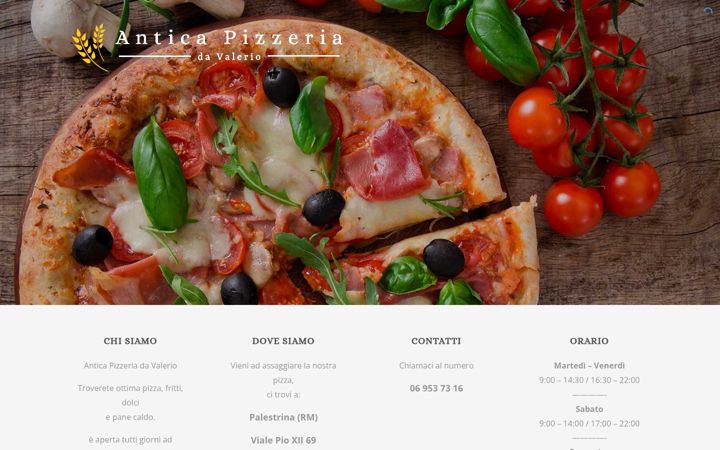 Screenshot of anticapizzeriapalestrina.it