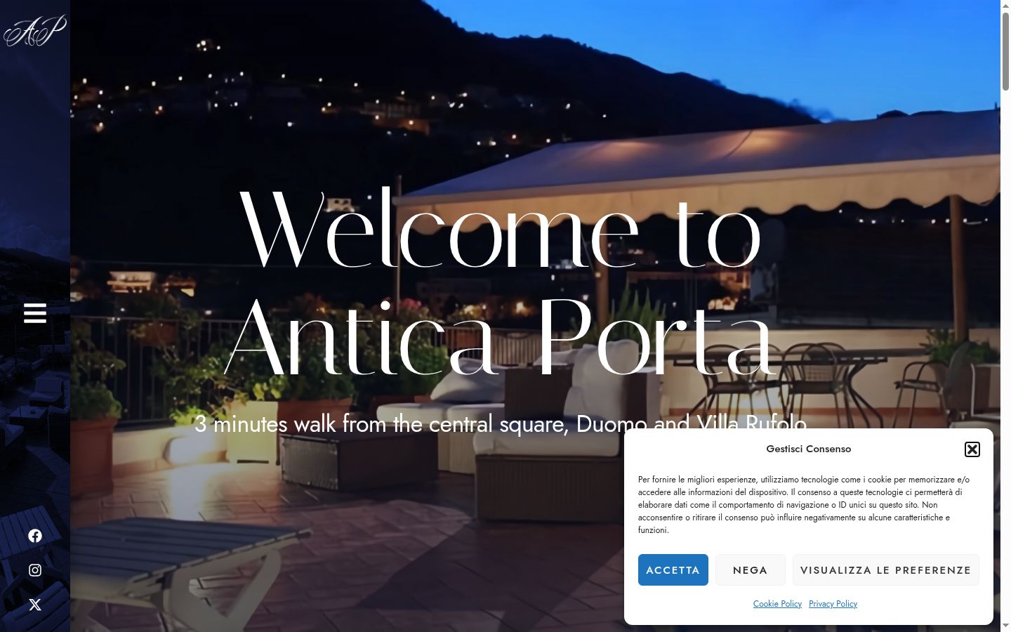 Snimka zaslona bannera za privolu prikazanog prije bilo kakve interakcije