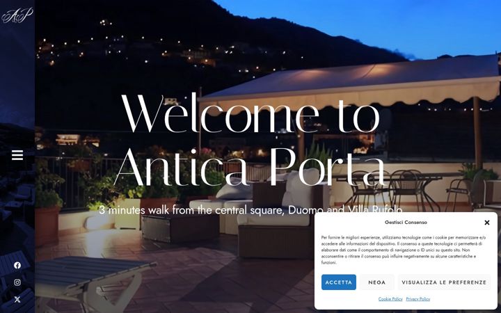 Ekrano kopija anticaportaravello.it