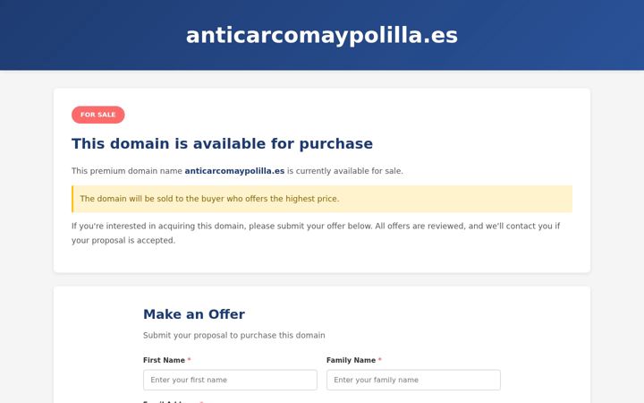 Screenshot of anticarcomaypolilla.es