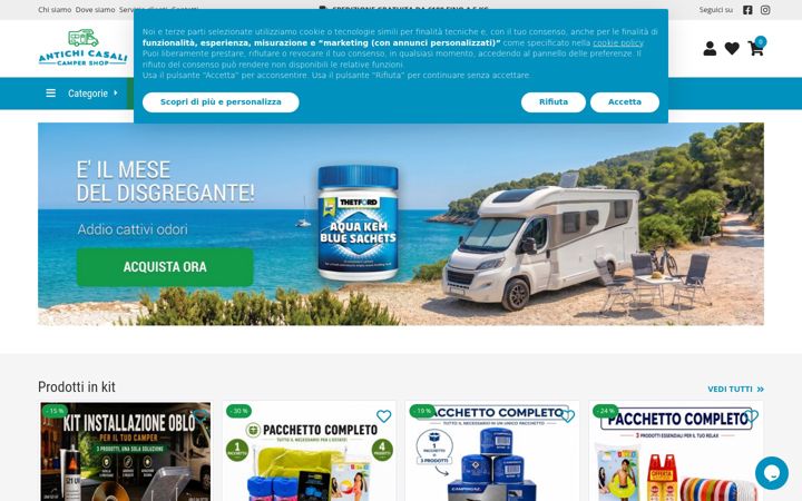 Képernyőkép: antichicasalicampershop.it