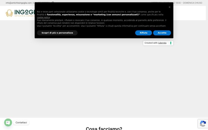 Екранна снимка на antichitaingoglia.com