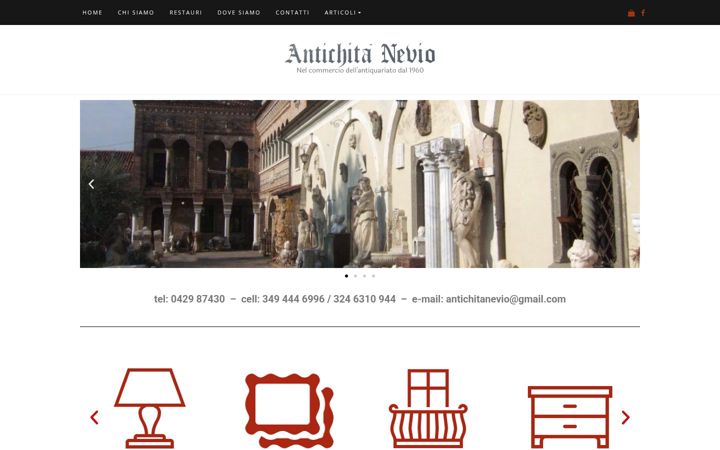 Screenshot of antichitanevio.it