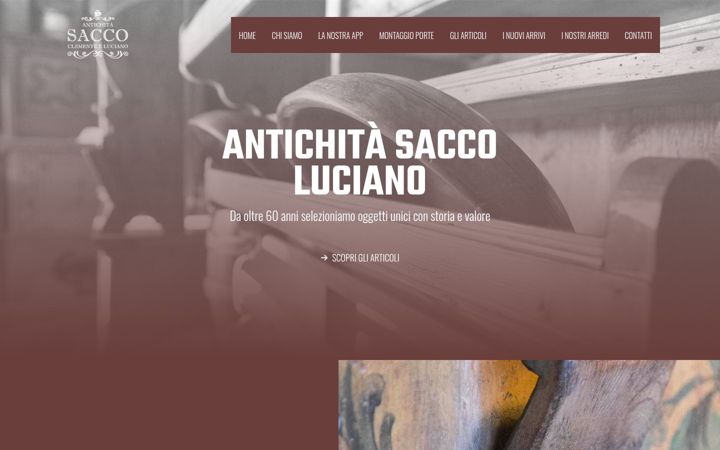 Screenshot stránky antichitasaccoluciano.it