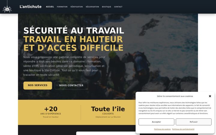 Screenshot of antichute.re